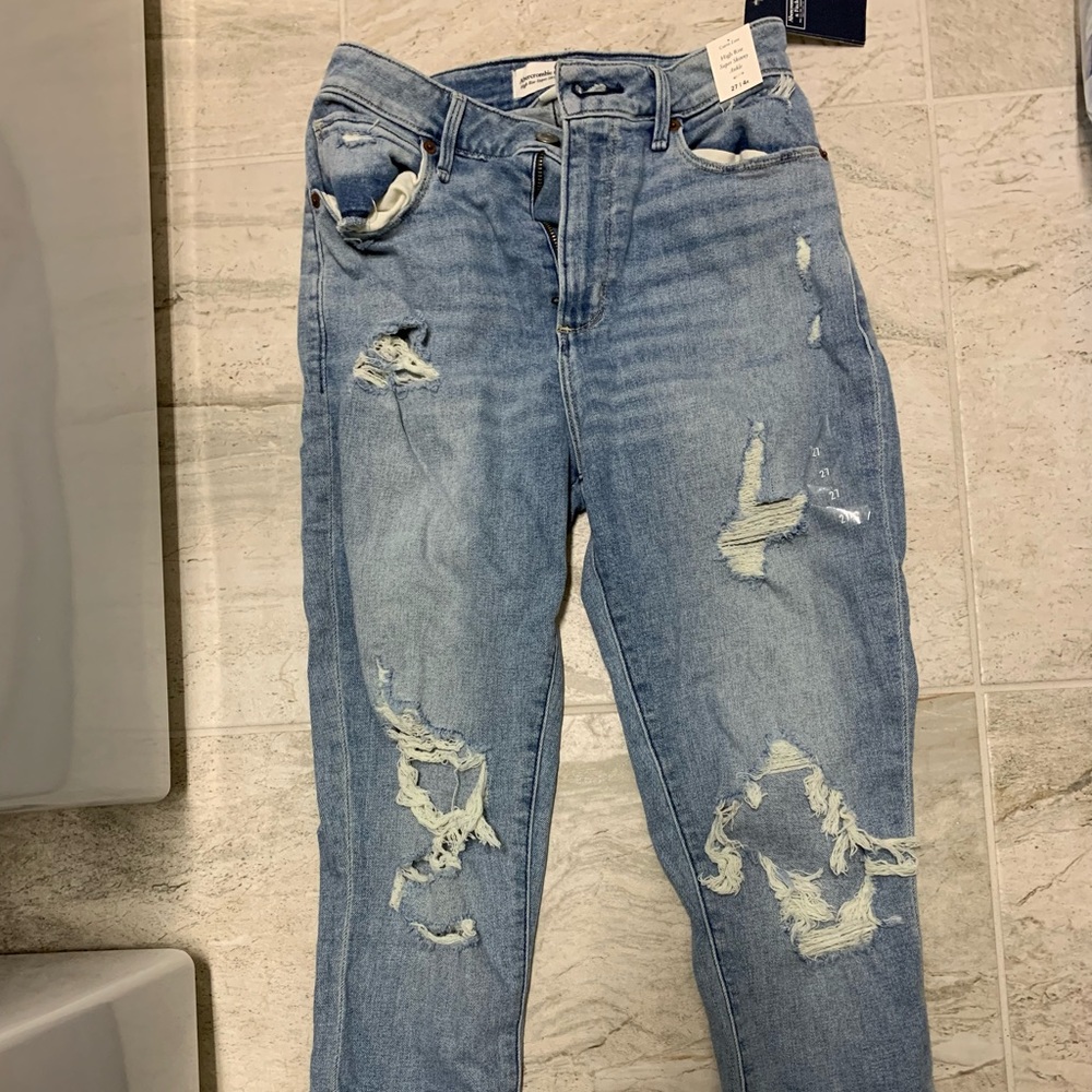 Abercrombie & Fitch high rise super skinny curve love ankle jean